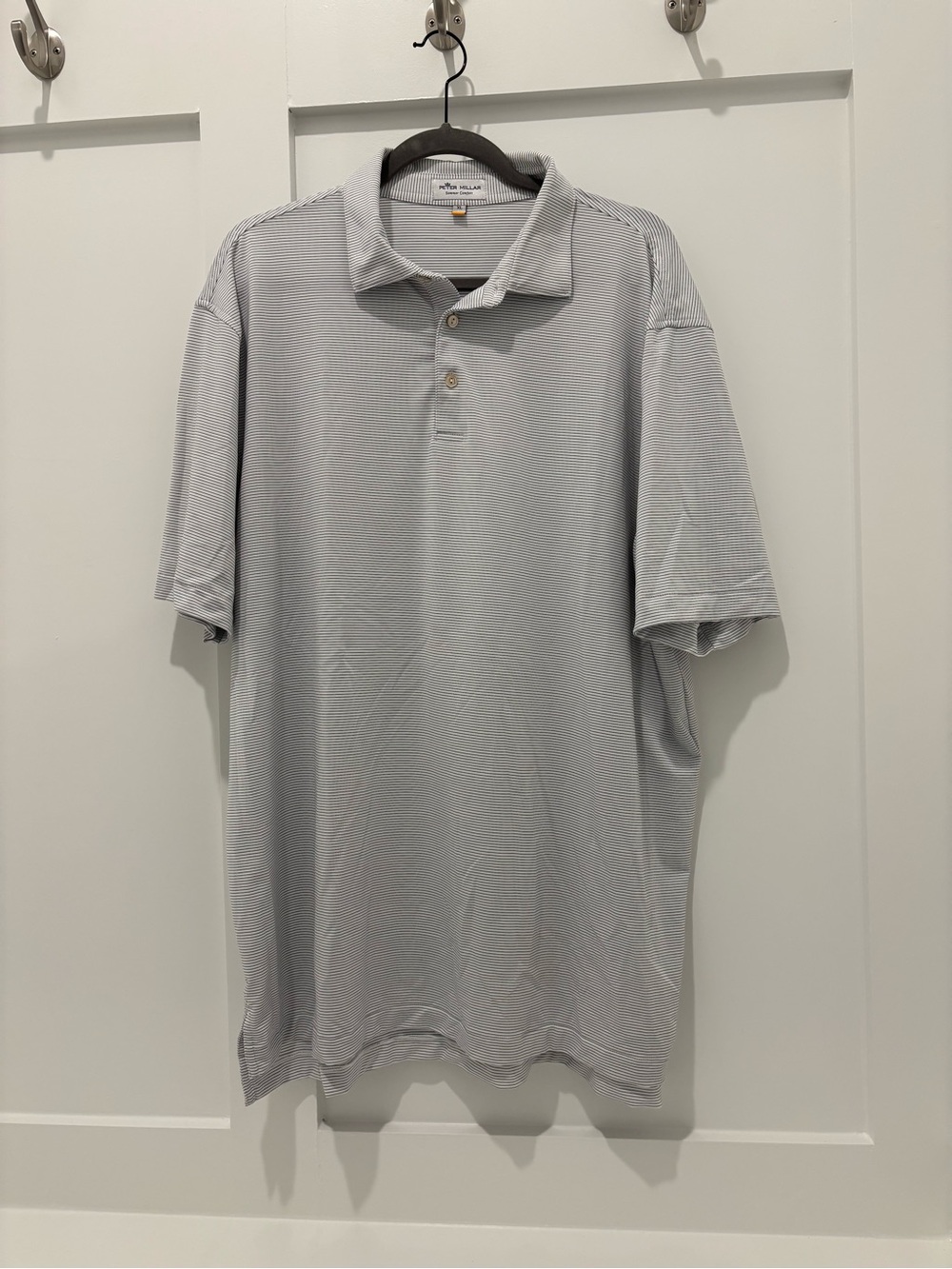 Peter Millar Men's Light Gray Polo Shirt